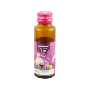 Manmox dry syrup grape (ขวดเปลือย) 250mg/5ml T.MAN (Bottle/60ml)