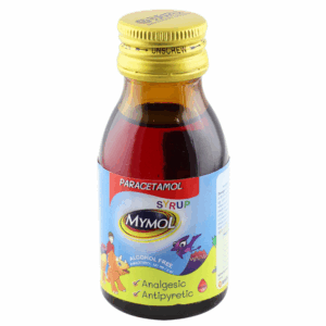 Mymol syrup (Red) 120mg/5ml กลิ่นเชอร์รีไซเดอร์ ขวดเปลือย BURAPHA (Bottle/60ml)