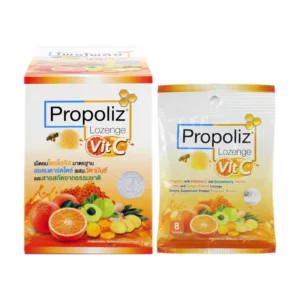 ยาอม Propoliz Vit C 60mg T.MAN (Box/10s/8s)