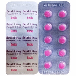 BETALOL 10mg. 100x10's(PROPANOLOL;BERL)