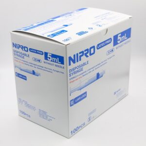 SYRINGE DISPOSABLE(NIPRO) 100x5ml.ไม่มีเข็ม